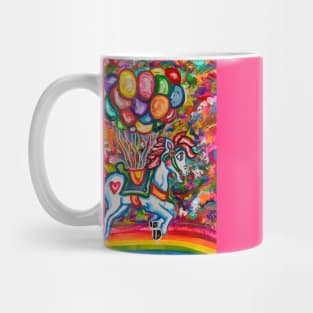 Flying Rainbow Balloon Horse Dream Mug